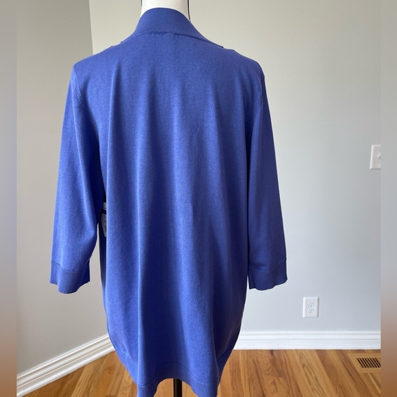 Leo & Nicole new with tags size XL petite open front cardigan 3/4 sleeve mature - Picture 3 of 13